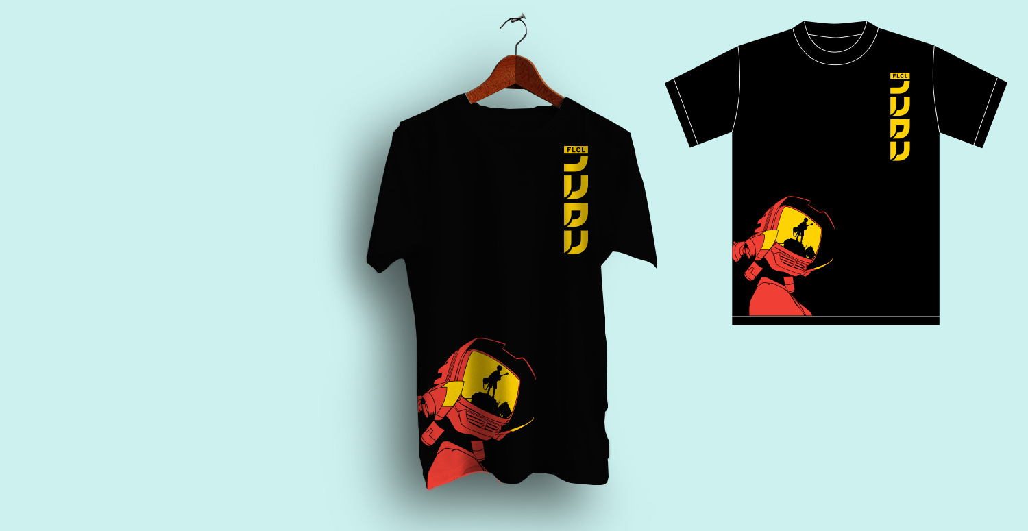 FLCL T-Shirt - Robot in Red 